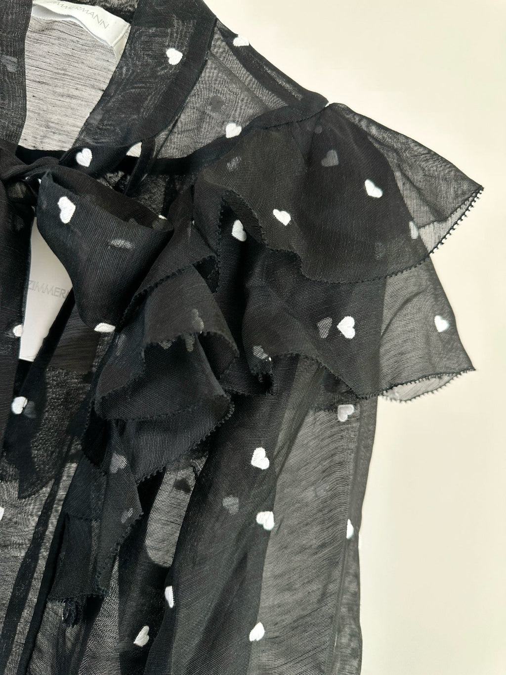 ZIMMERMANN RUFFLED CHIFFON BLOUSE 270159