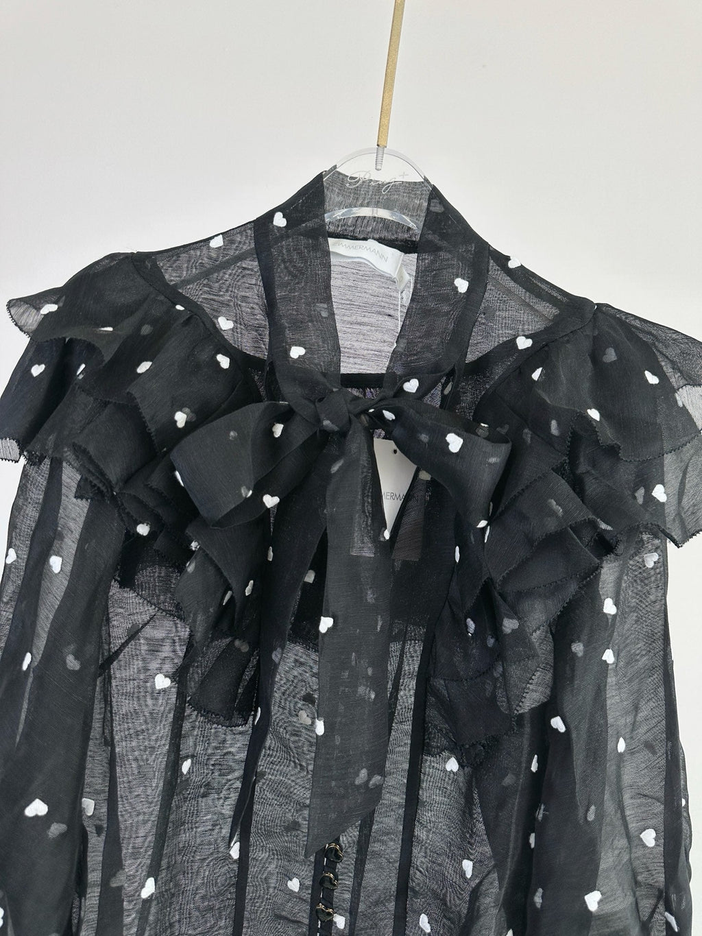 ZIMMERMANN RUFFLED CHIFFON BLOUSE 270159