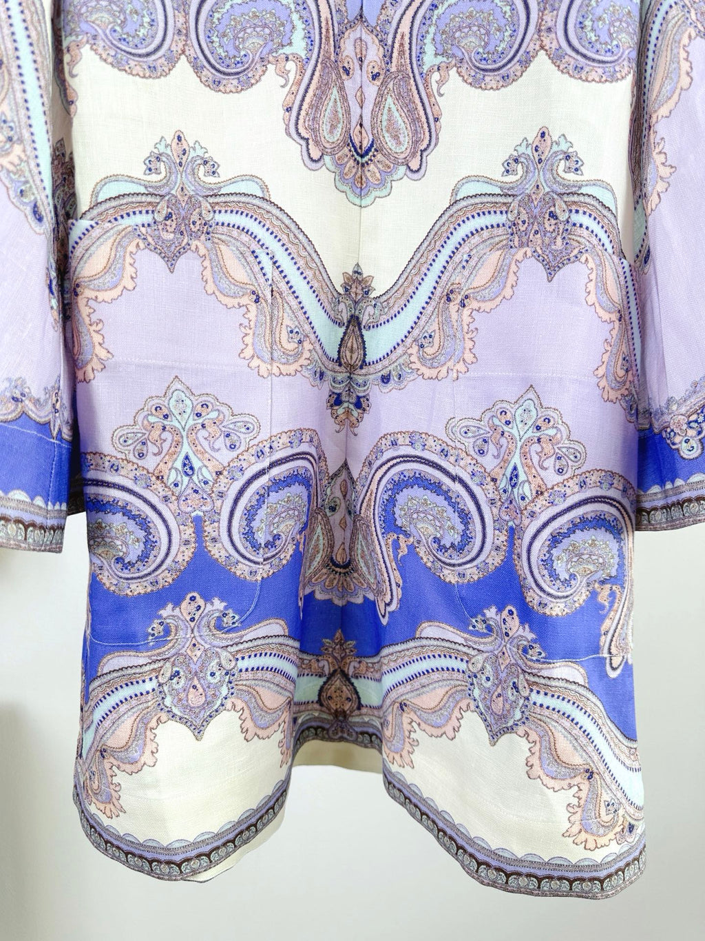 V-NECK PRINTED DRESS BACK ZIPPER