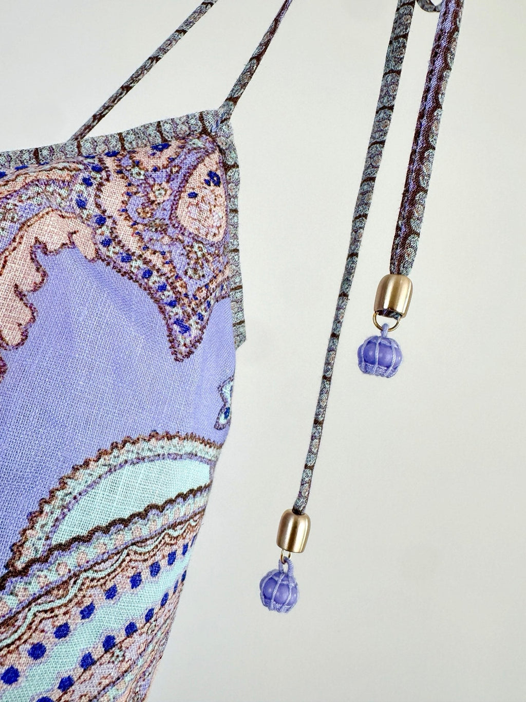 SPAGHETTI STRAP PRINTED MAXI DRESS