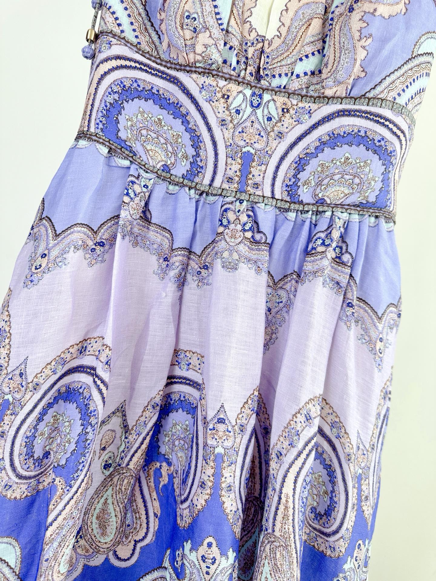 SPAGHETTI STRAP PRINTED MAXI DRESS