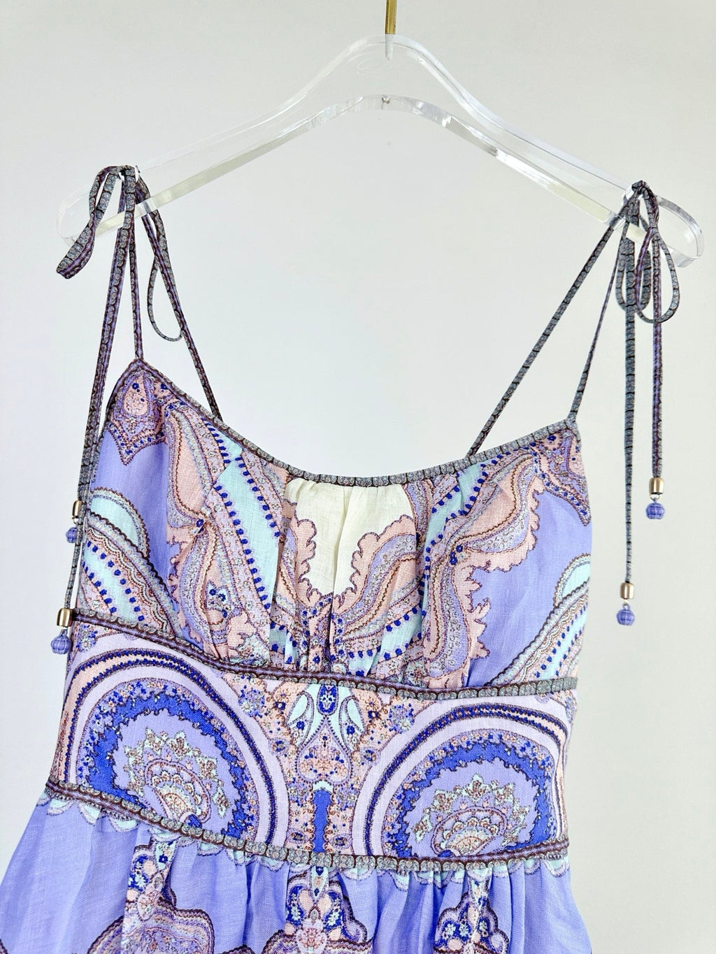 SPAGHETTI STRAP PRINTED MAXI DRESS