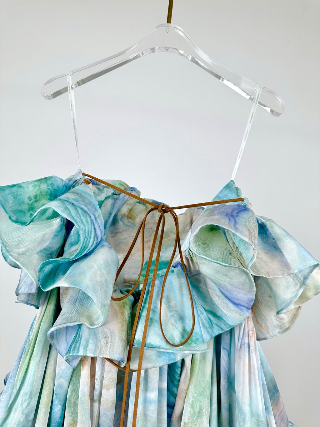 ZIMMERMANN PLEATED SILK MINI SKIRT 270236