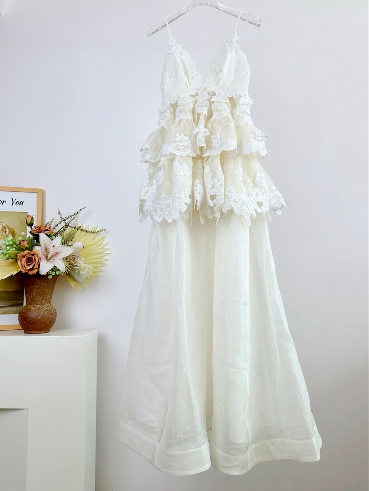 ZIMMERMANN OFF-SHOULDER LAYERED MAXI DRESS 270371