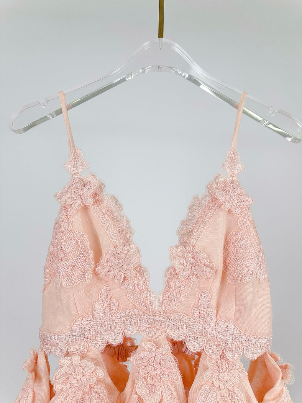 ZIMMERMANN LACE LAYERED MINI DRESS 270382