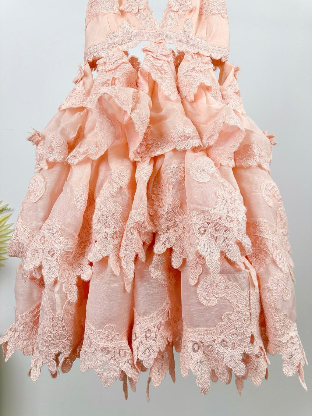 ZIMMERMANN LACE LAYERED MINI DRESS 270382