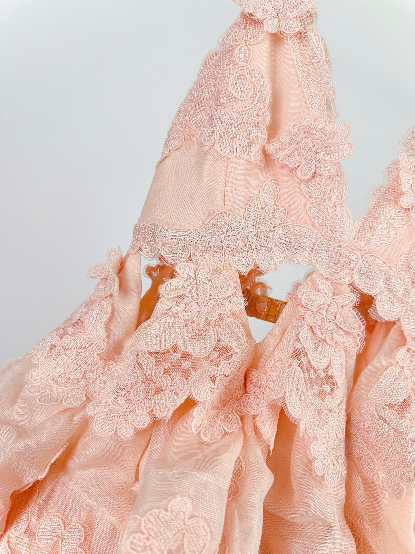 ZIMMERMANN LACE LAYERED MINI DRESS 270382