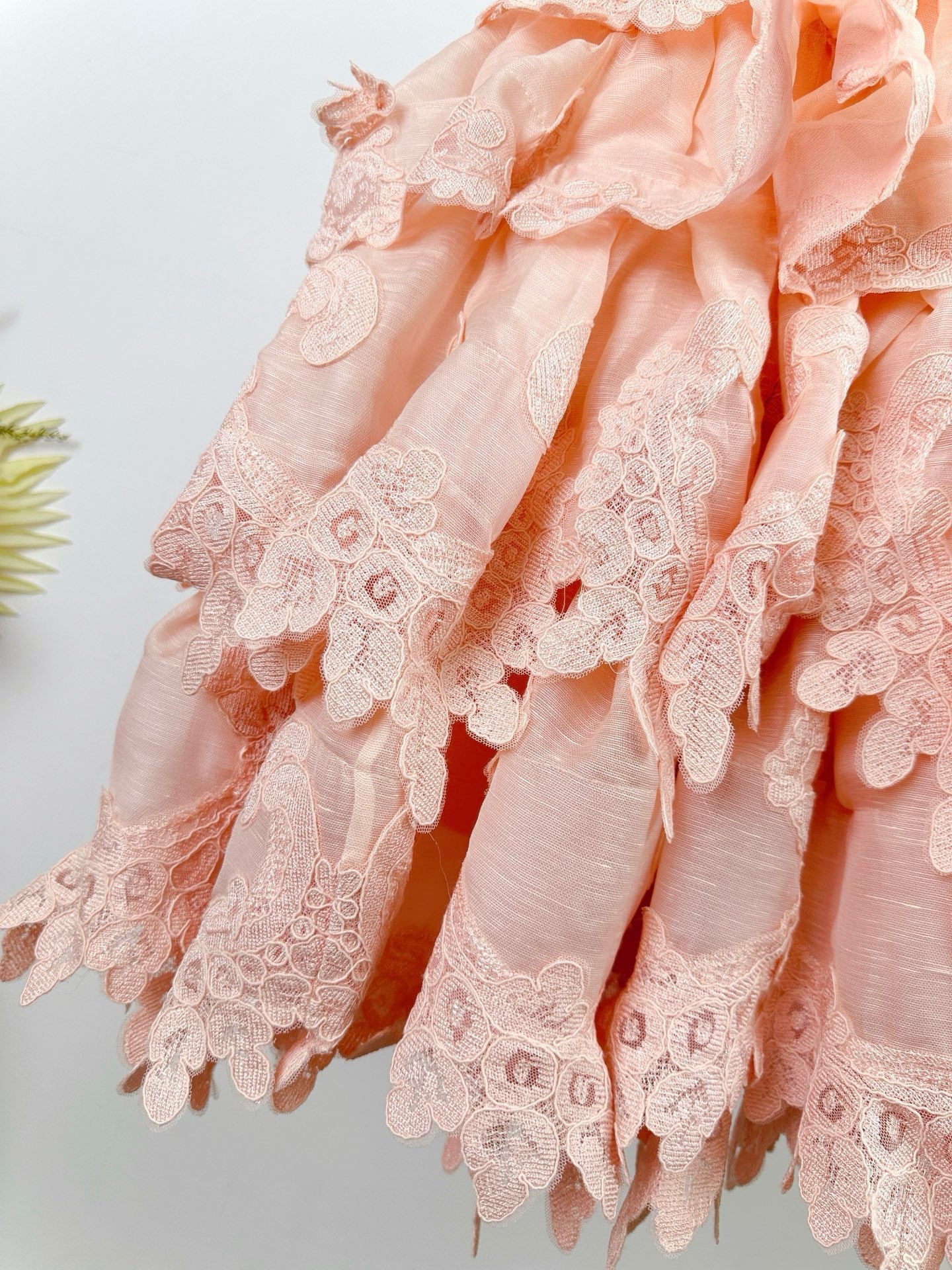 ZIMMERMANN LACE LAYERED MINI DRESS 270382