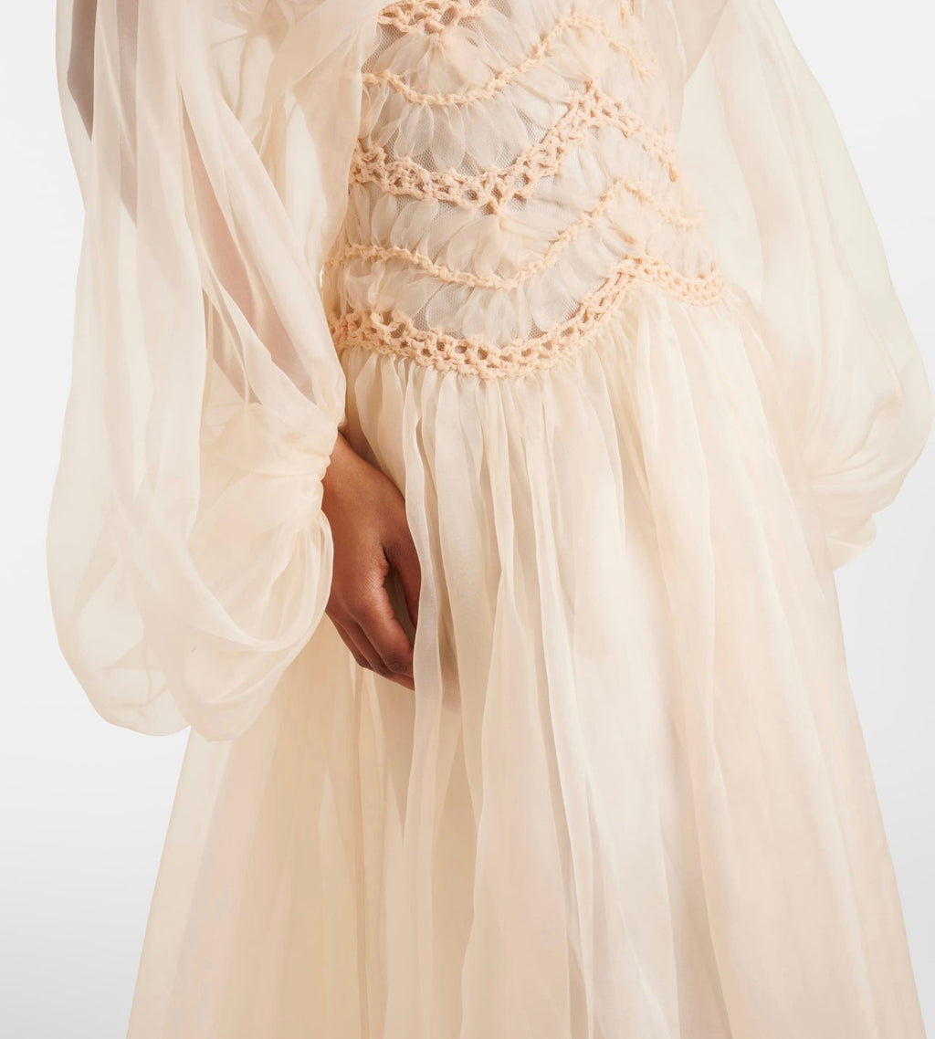 ZIMMERMANN LONG-SLEEVE PUFF-SLEEVE DRESS 270474