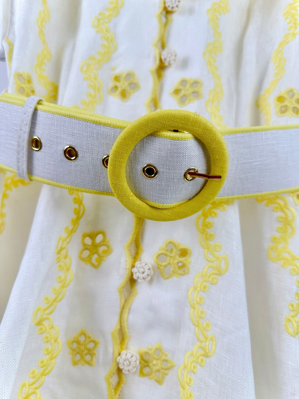 ZIMMERMANN EMBROIDERED SHORT-SLEEVE MINI DRESS 270269