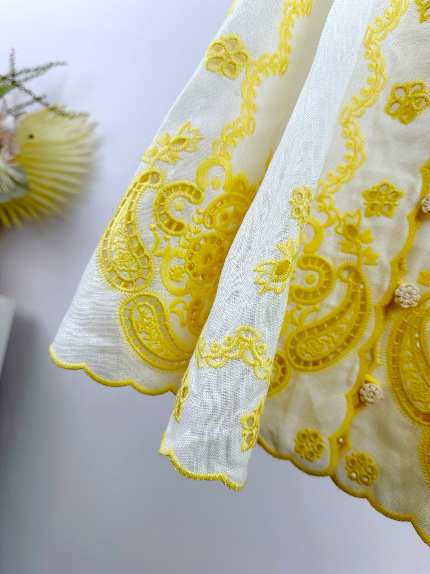 ZIMMERMANN EMBROIDERED SHORT-SLEEVE MINI DRESS 270269