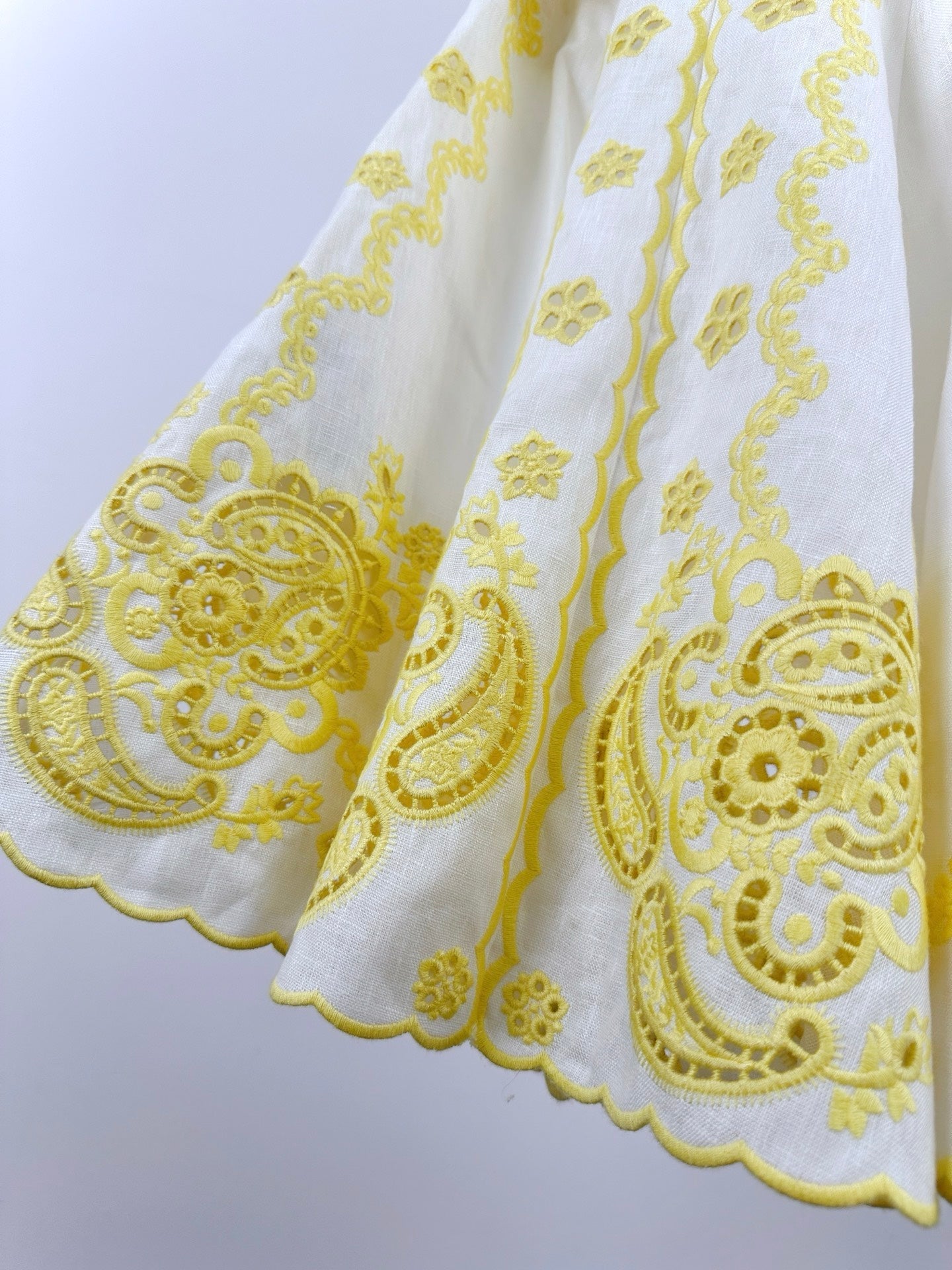 ZIMMERMANN EMBROIDERED SHORT-SLEEVE MINI DRESS 270269