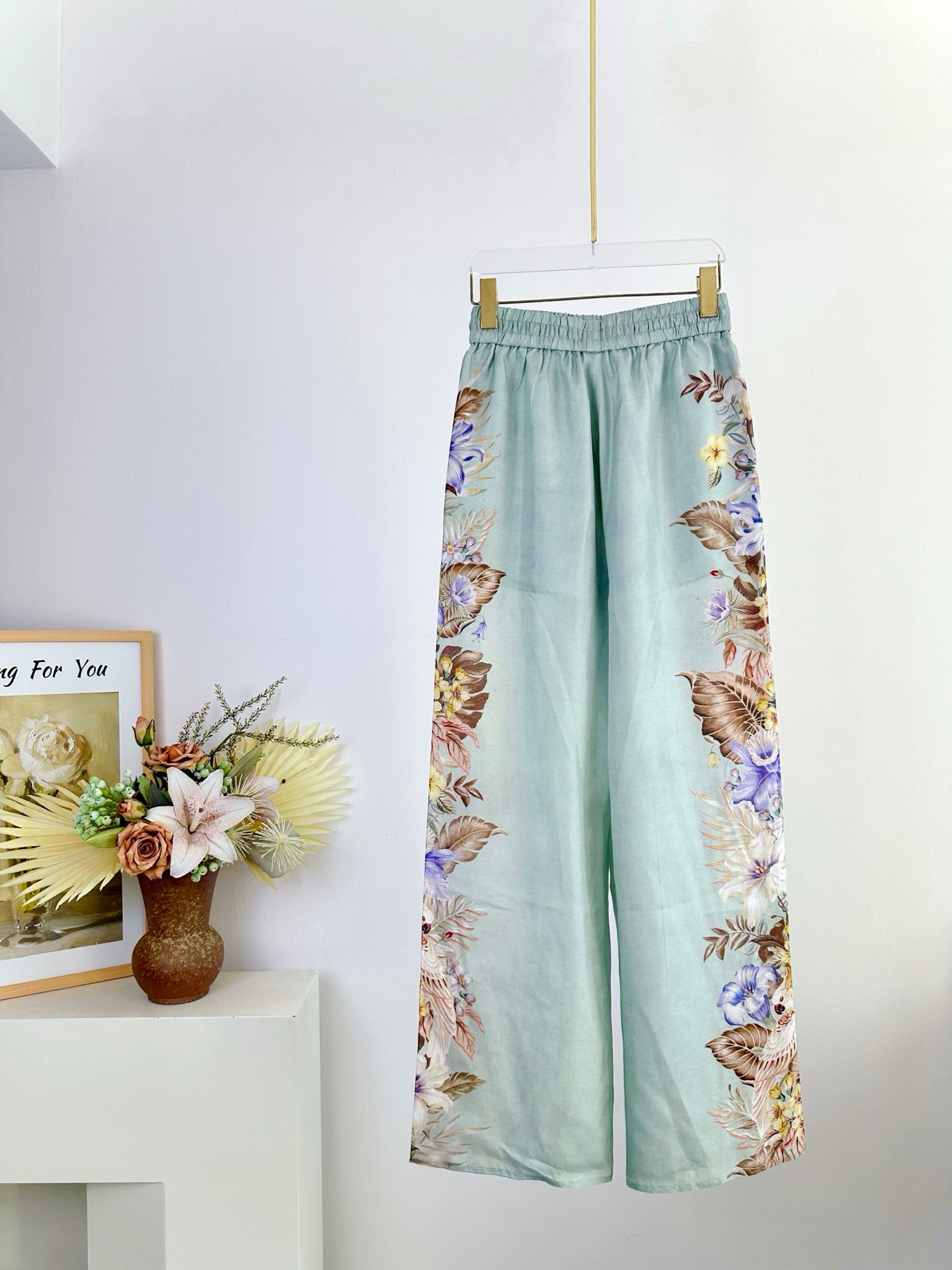 ZIMMERMANN WIDE-LEG PANTS WITH WAIST TIE 270121