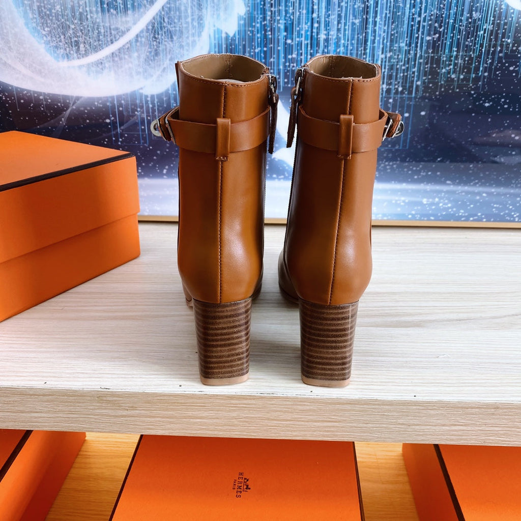 STORY ANKLE BOOT 7 CM IN BRONZE BROWN LAMBSKIN