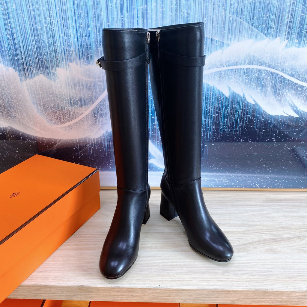 STORY BOOT 7 CM IN BLACK LAMBSKIN