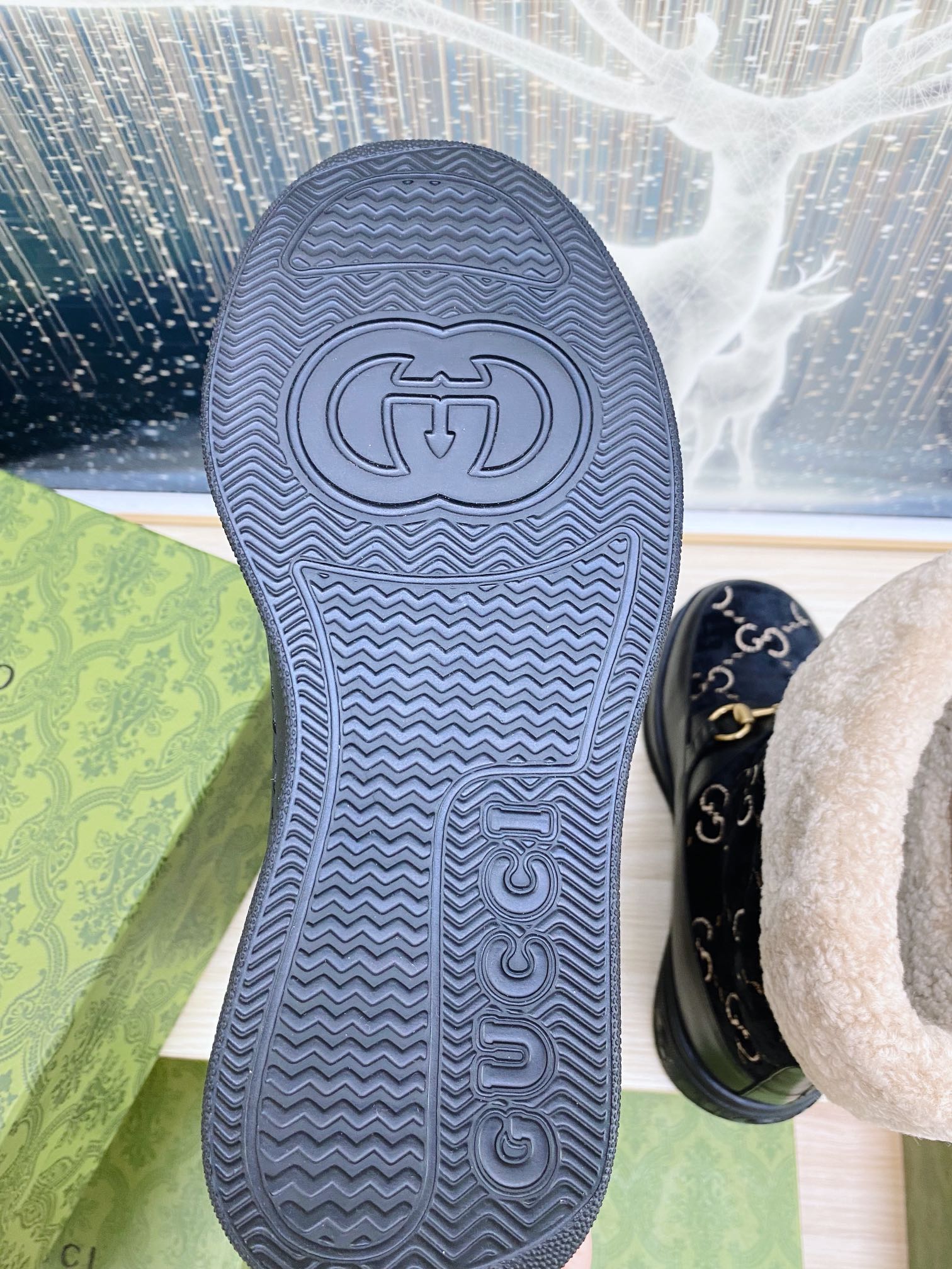 HORSEBIT ANKLE BOOTS WITH MERINO TRIM IN BLACK VELVET AND CALFSKIN