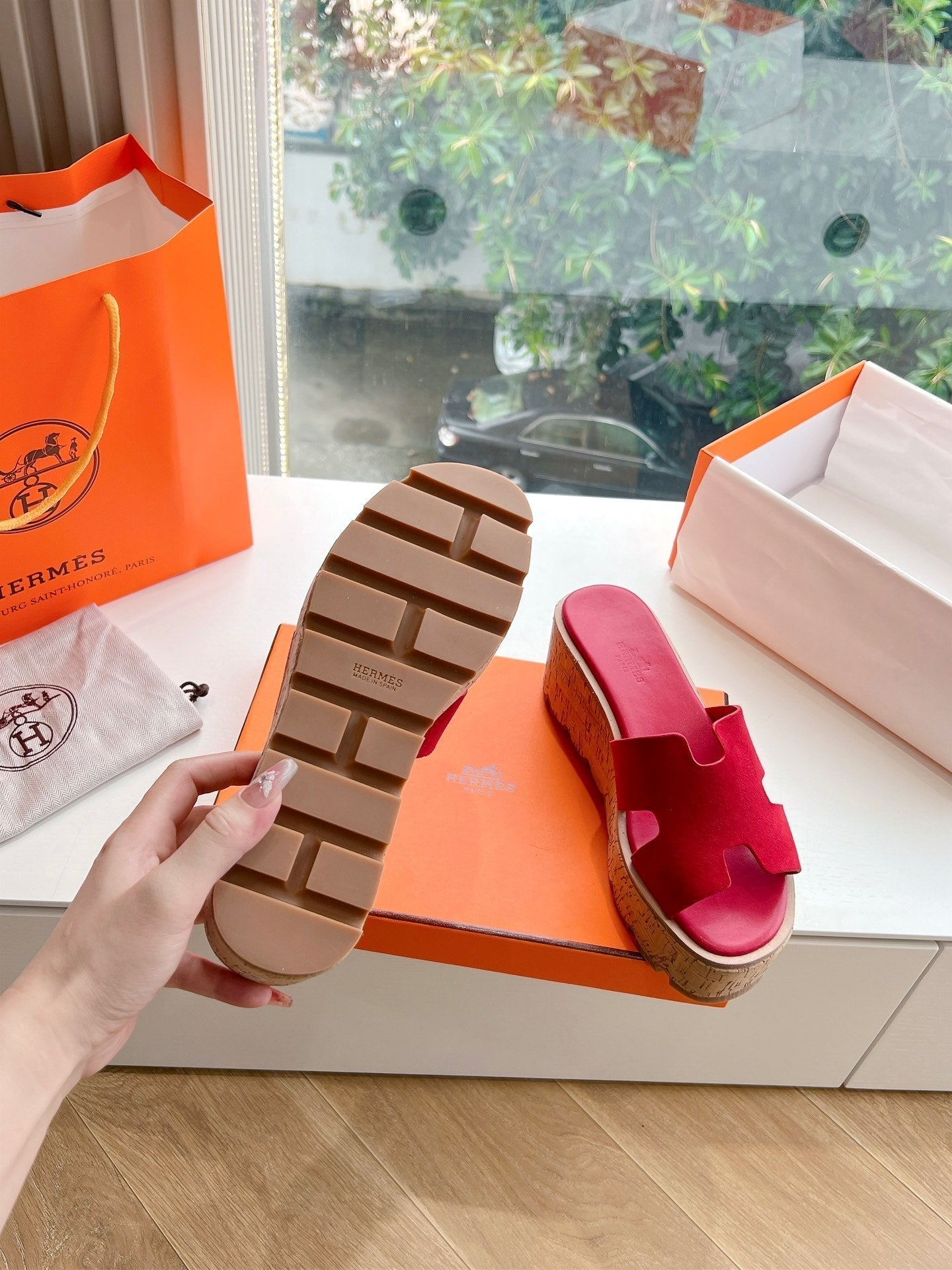 EZE 65 SANDAL CHERRY SUEDE