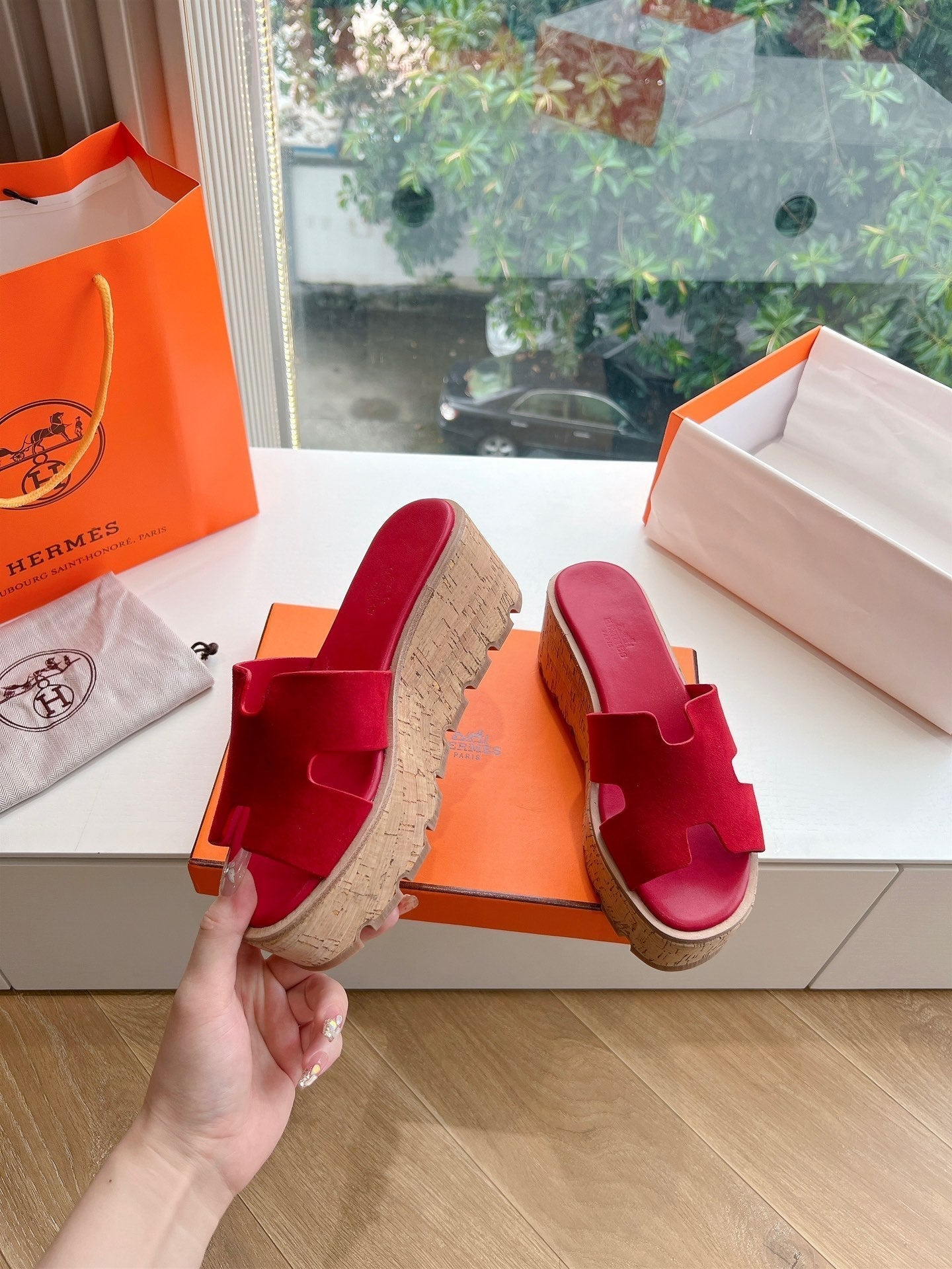 EZE 65 SANDAL CHERRY SUEDE