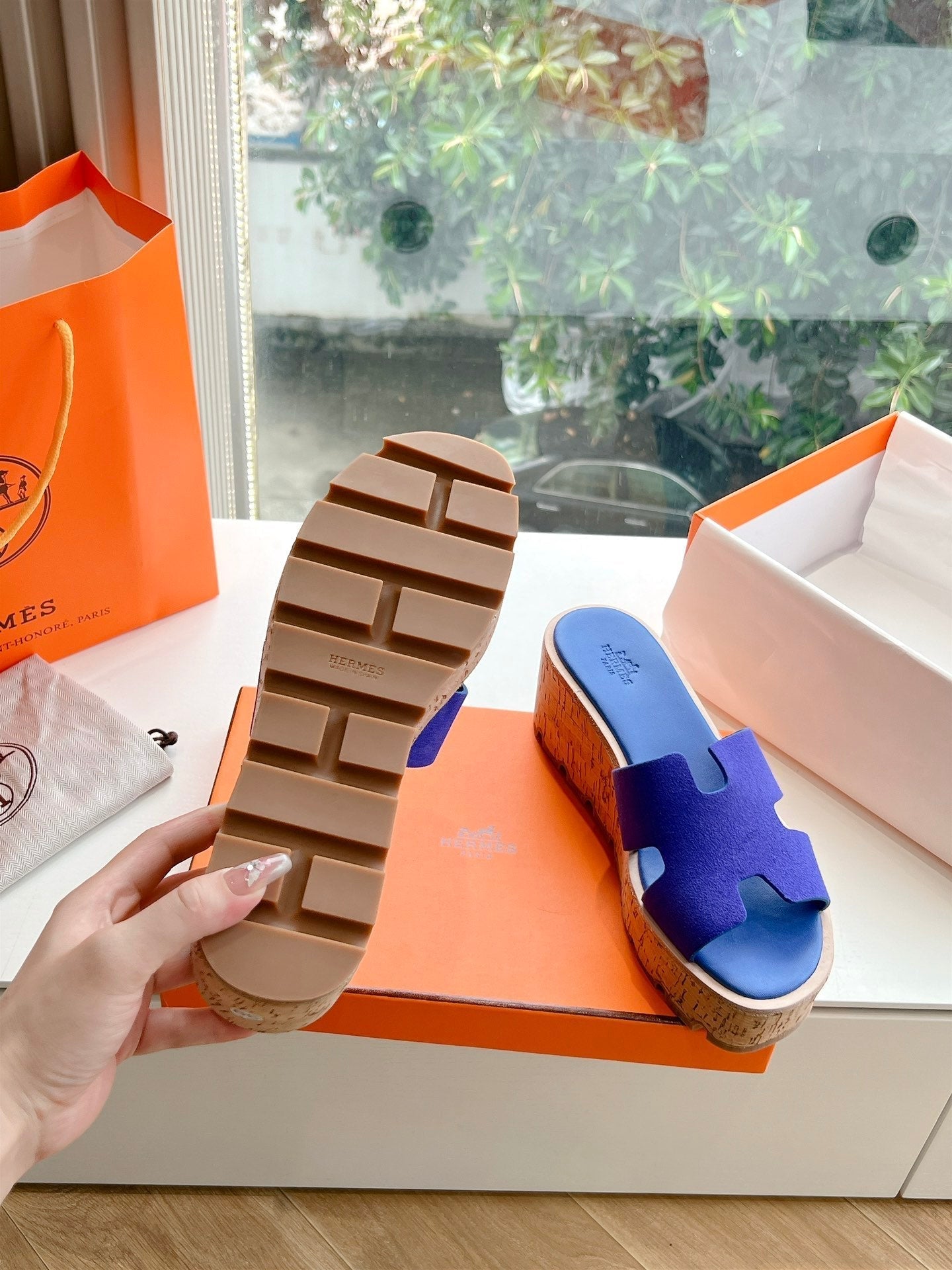 EZE 65 SANDAL NAVY SUEDE