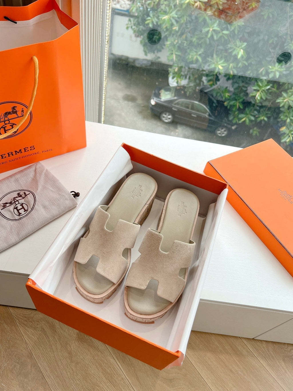 EZE 65 SANDAL CREAM SUEDE