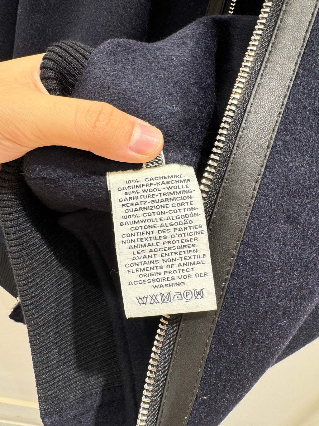 HERMES 25S CASHMERE COAT WITH SHEARLING COLLAR 251