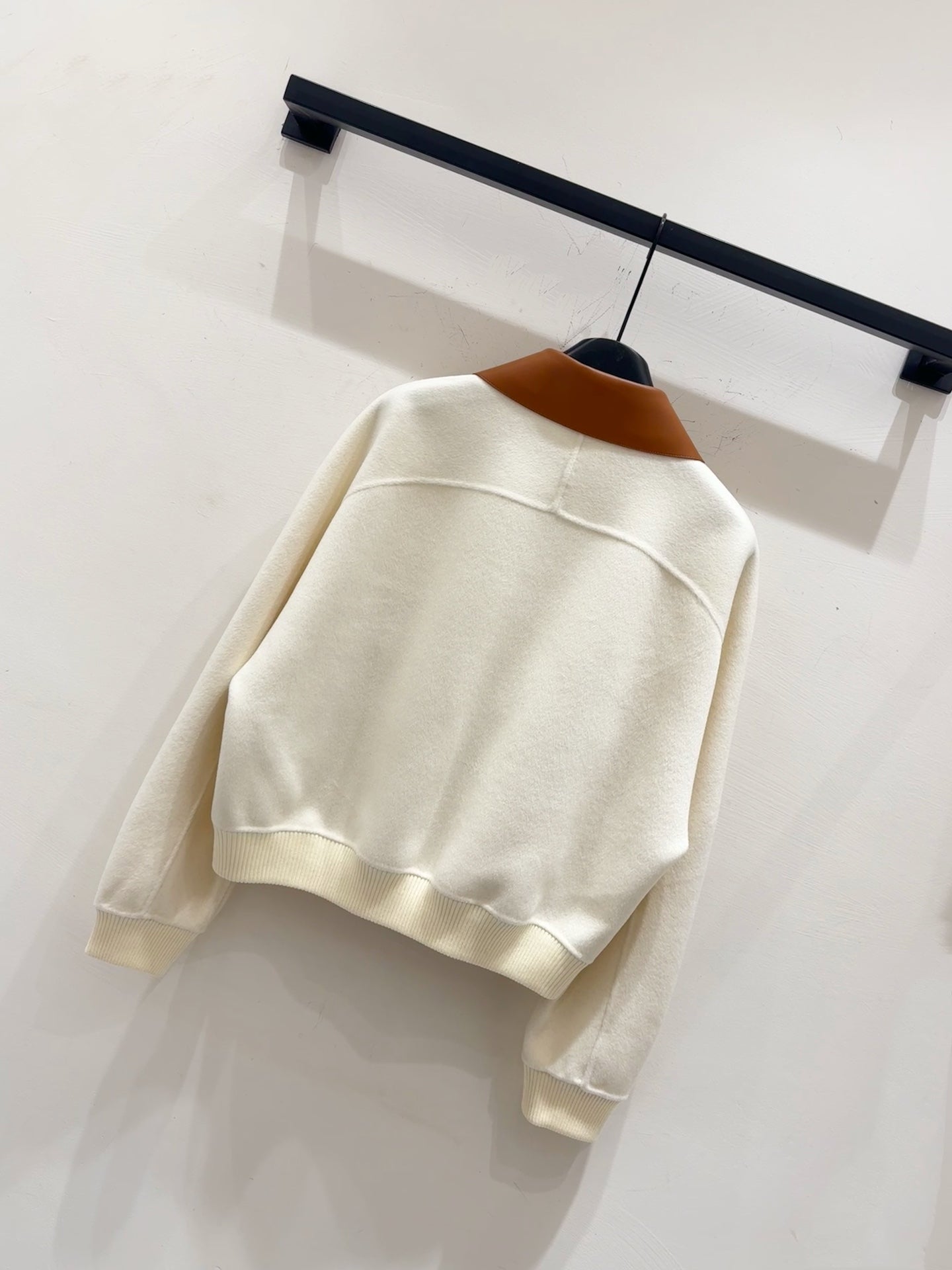 HERMES 25S CASHMERE COAT WITH SHEARLING COLLAR 253