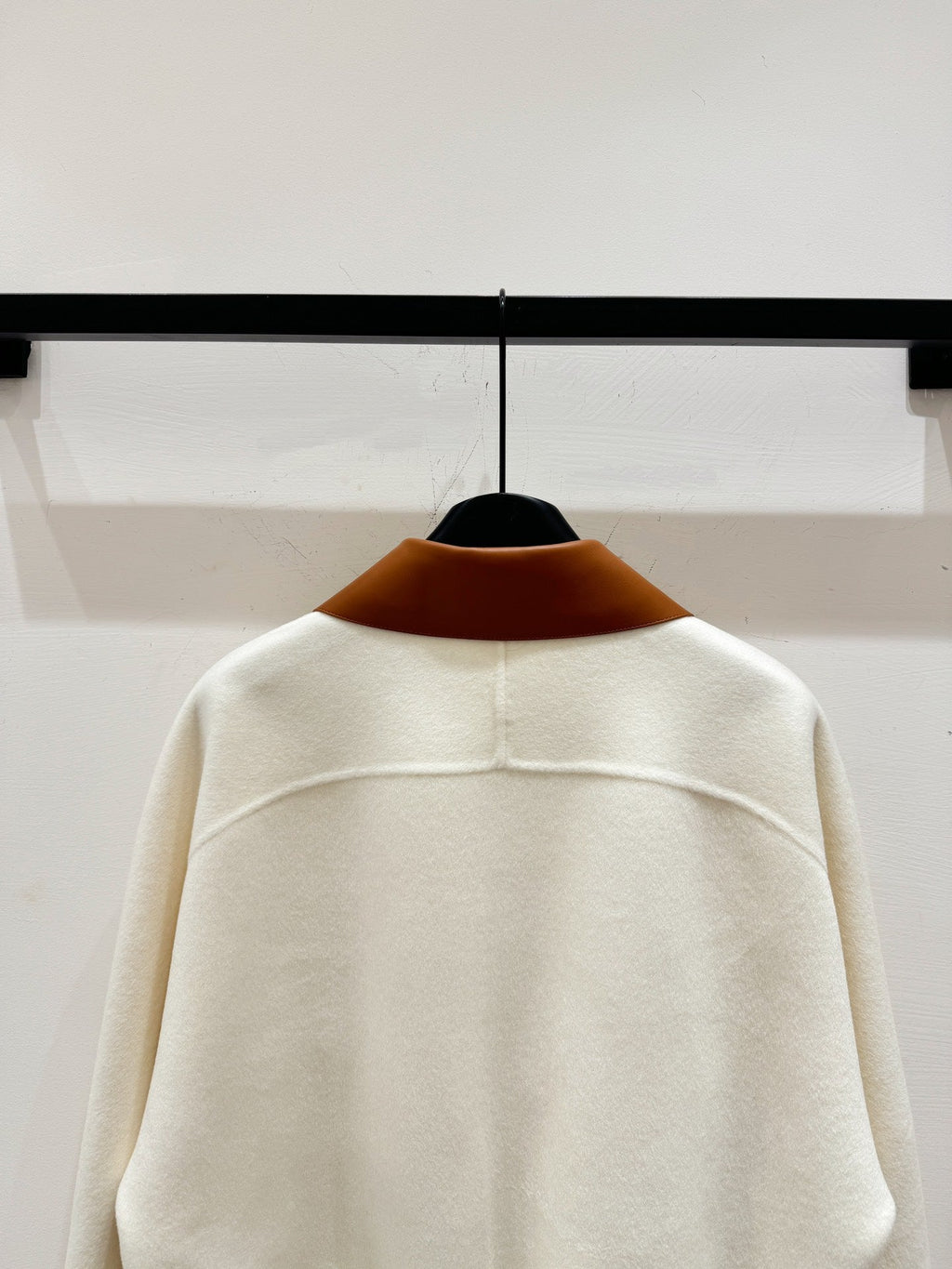 HERMES 25S CASHMERE COAT WITH SHEARLING COLLAR 253