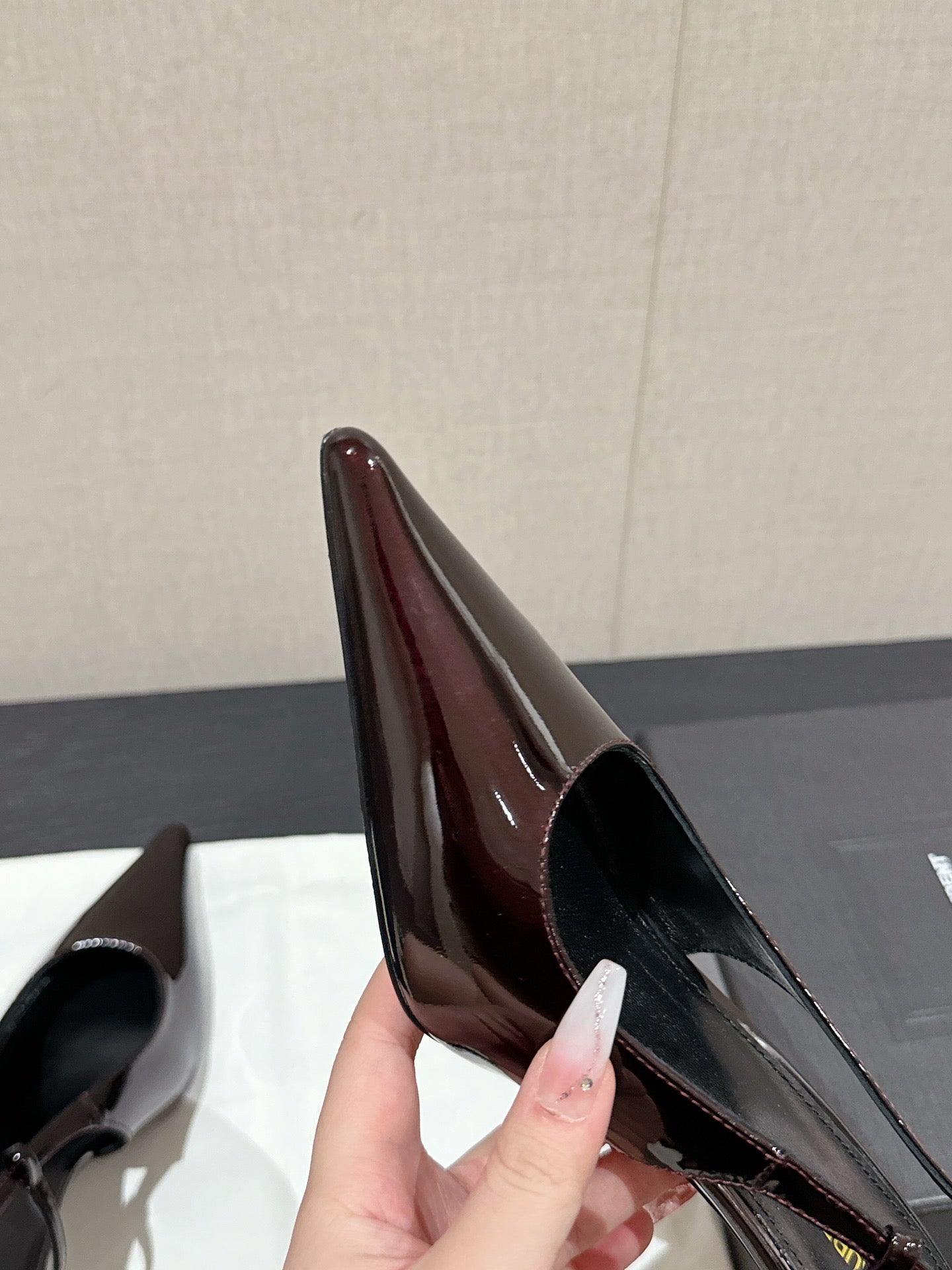 SL CHERISH SLINGBACK 75 WINE CALFSKIN