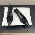SL CHERISH SLINGBACK 45 BLACK MESH AND CALFSKIN