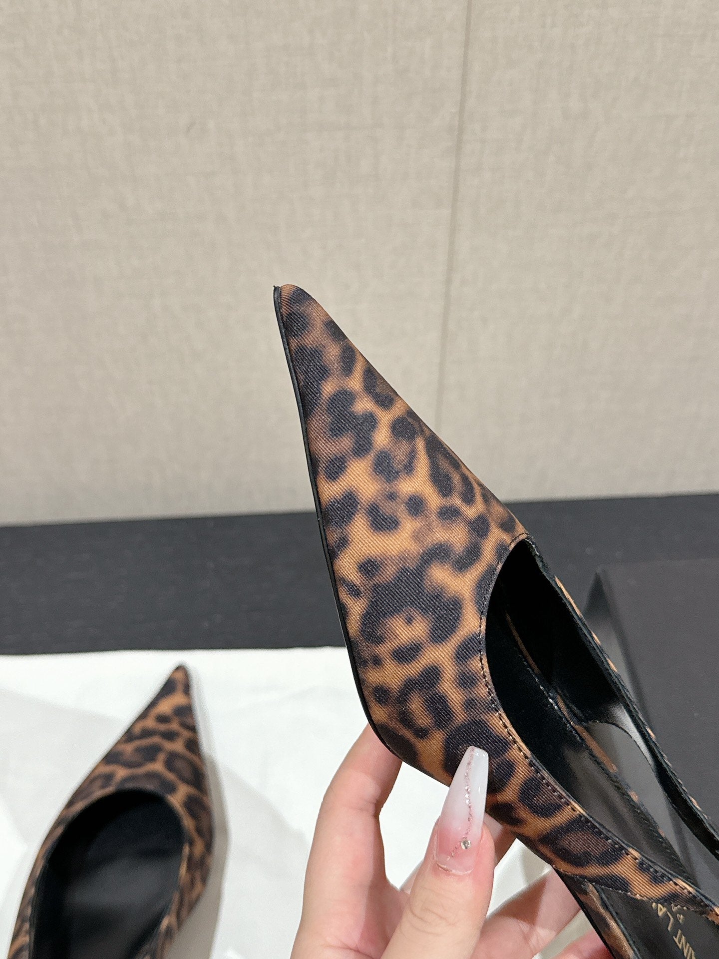 SL CHERISH LEOPARD SLINGBACK AMBER CANVAS