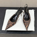SL CHERISH LEOPARD SLINGBACK AMBER CANVAS
