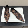 SL NOUR LEOPARD POINTED TOE BALLET AMBER CANVAS