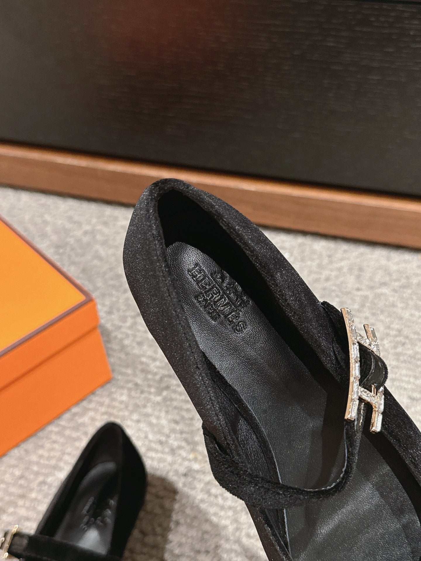 JANE BALLET FLAT BLACK VELVET