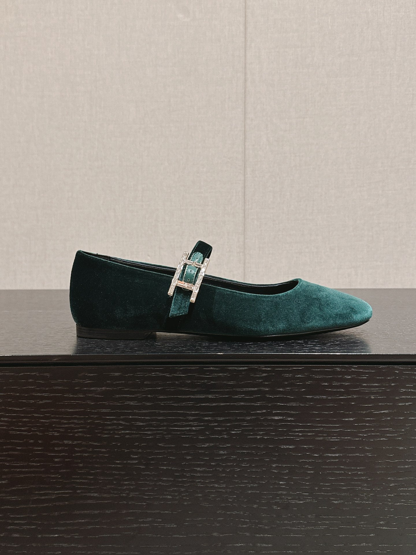 JANE BALLET FLAT CASTLETON GREEN VELVET