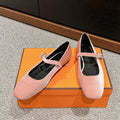 JANE BALLET FLAT PEACHY PINK VELVET