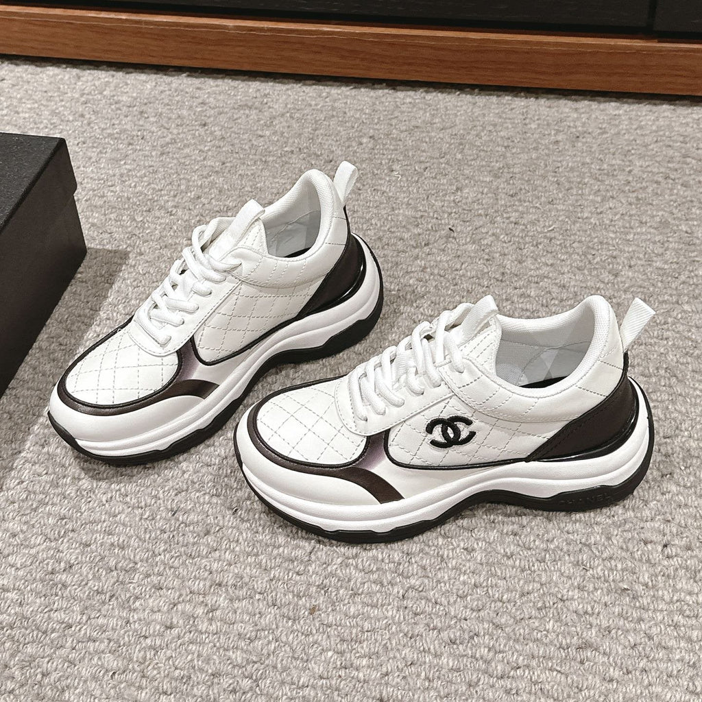 CC CLASSIC SNEAKER IN WHITE MIX BLACK LAMBSKIN