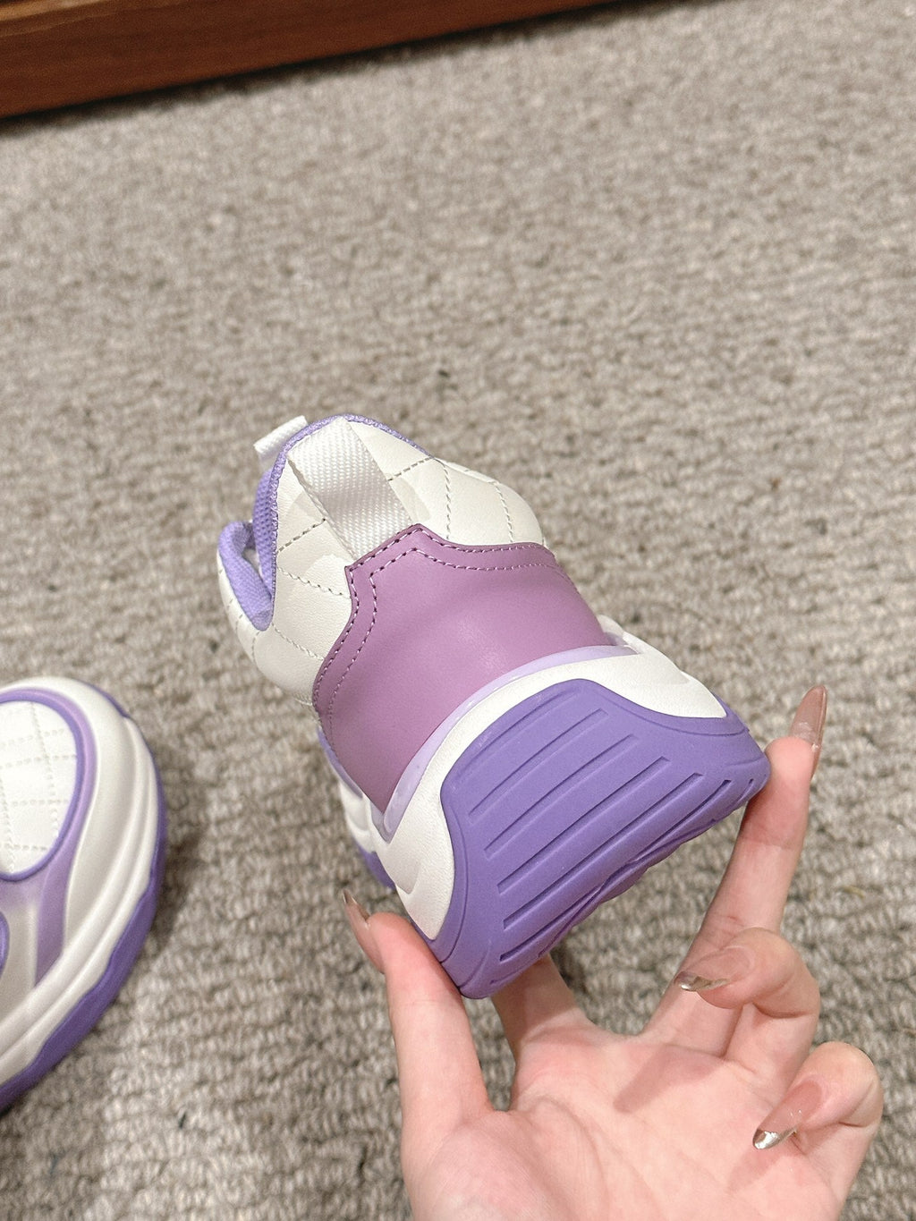 CC CLASSIC SNEAKER IN WHITE MIX IRIS PURPLE LAMBSKIN