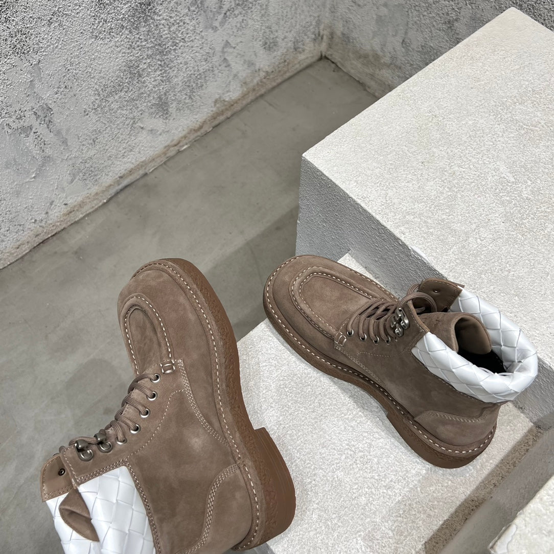 HADDOCK LACE-UP ANKLE BOOT IN WALNUT BROWN SUEDE