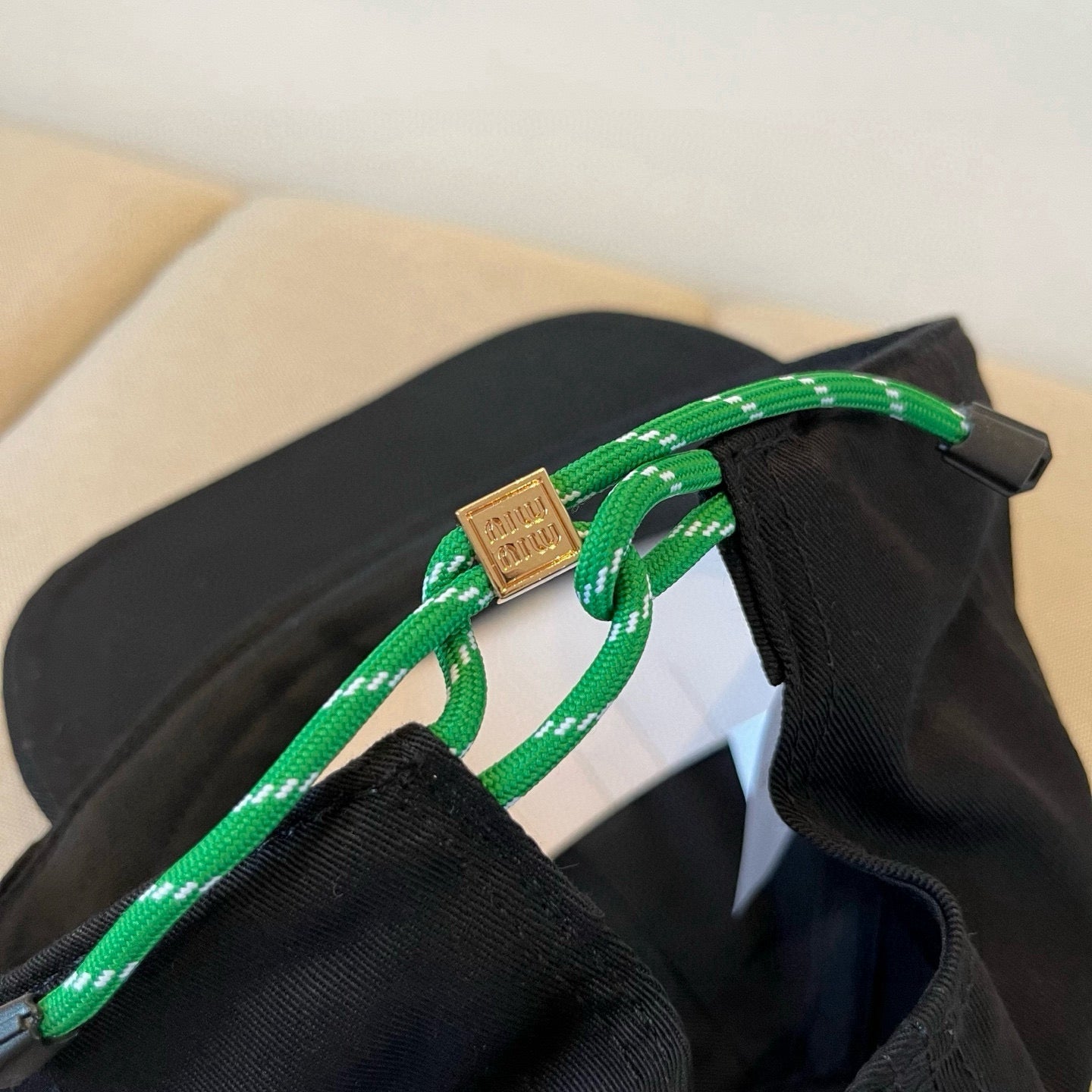 MM BASEBALL CAP IN BLACK KHAKI FABRIC STYLE 7