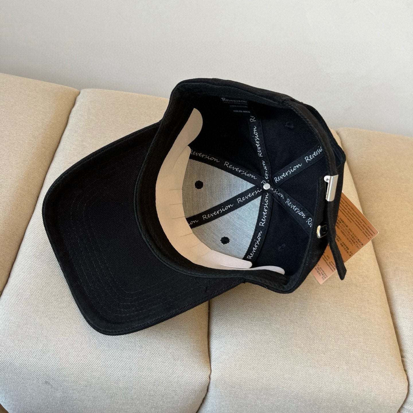 MM BASEBALL CAP IN BLACK KHAKI FABRIC STYLE 2