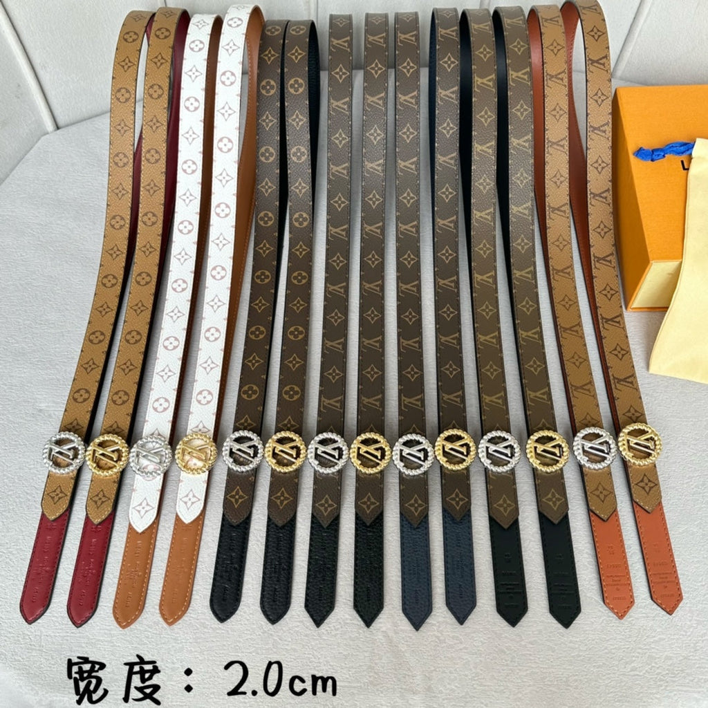 LV S-LOCK BELT 20 MM IN BLACK CALFSKIN AND CIRCLE GOLD HARDWARE