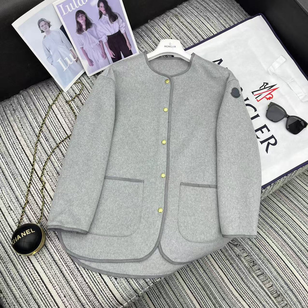 MONCLER 25S REVERSIBLE KNIT JACKET WITH A ROUND NECK 191