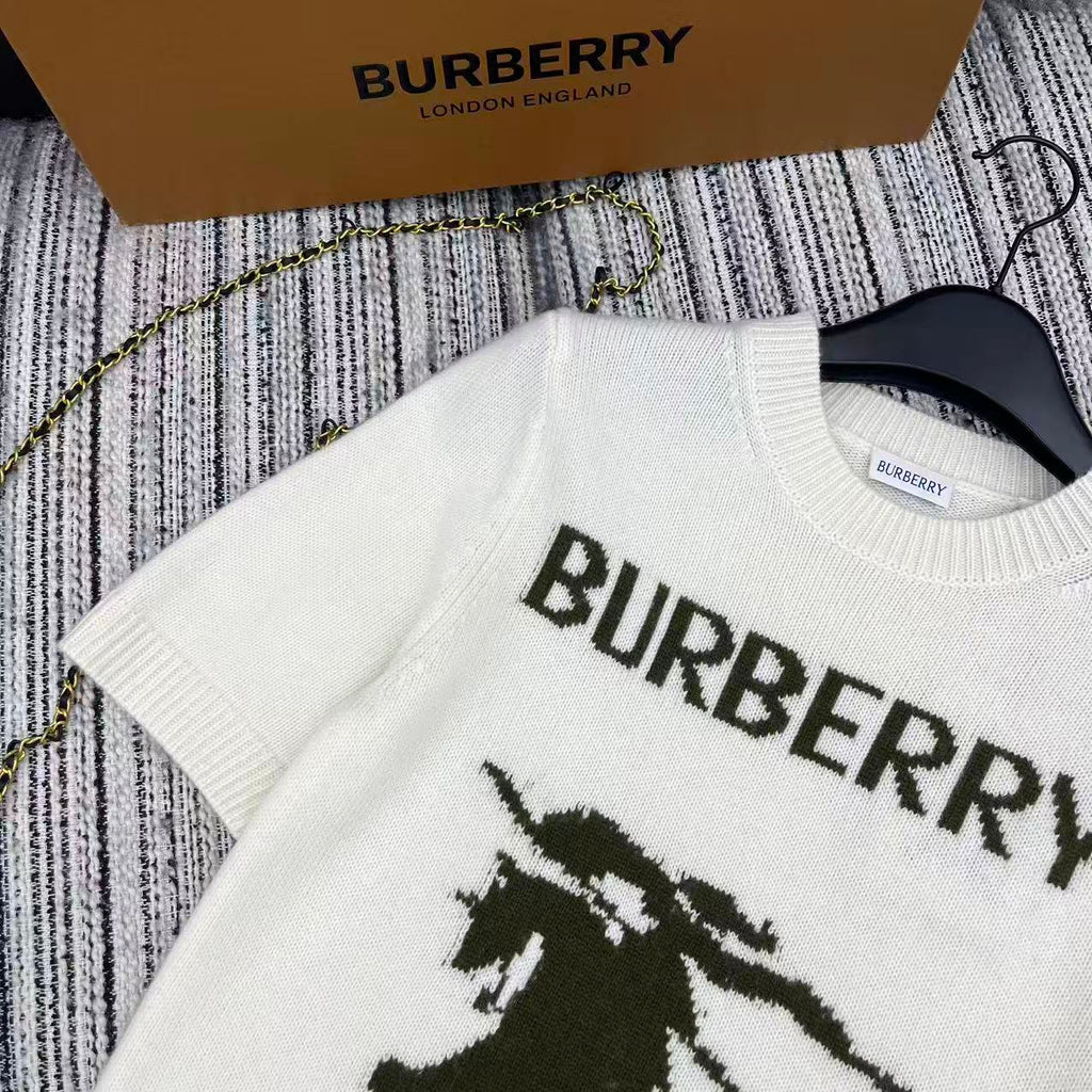BURBERRY 25S SHORT-SLEEVED KNIT SWEATER 216