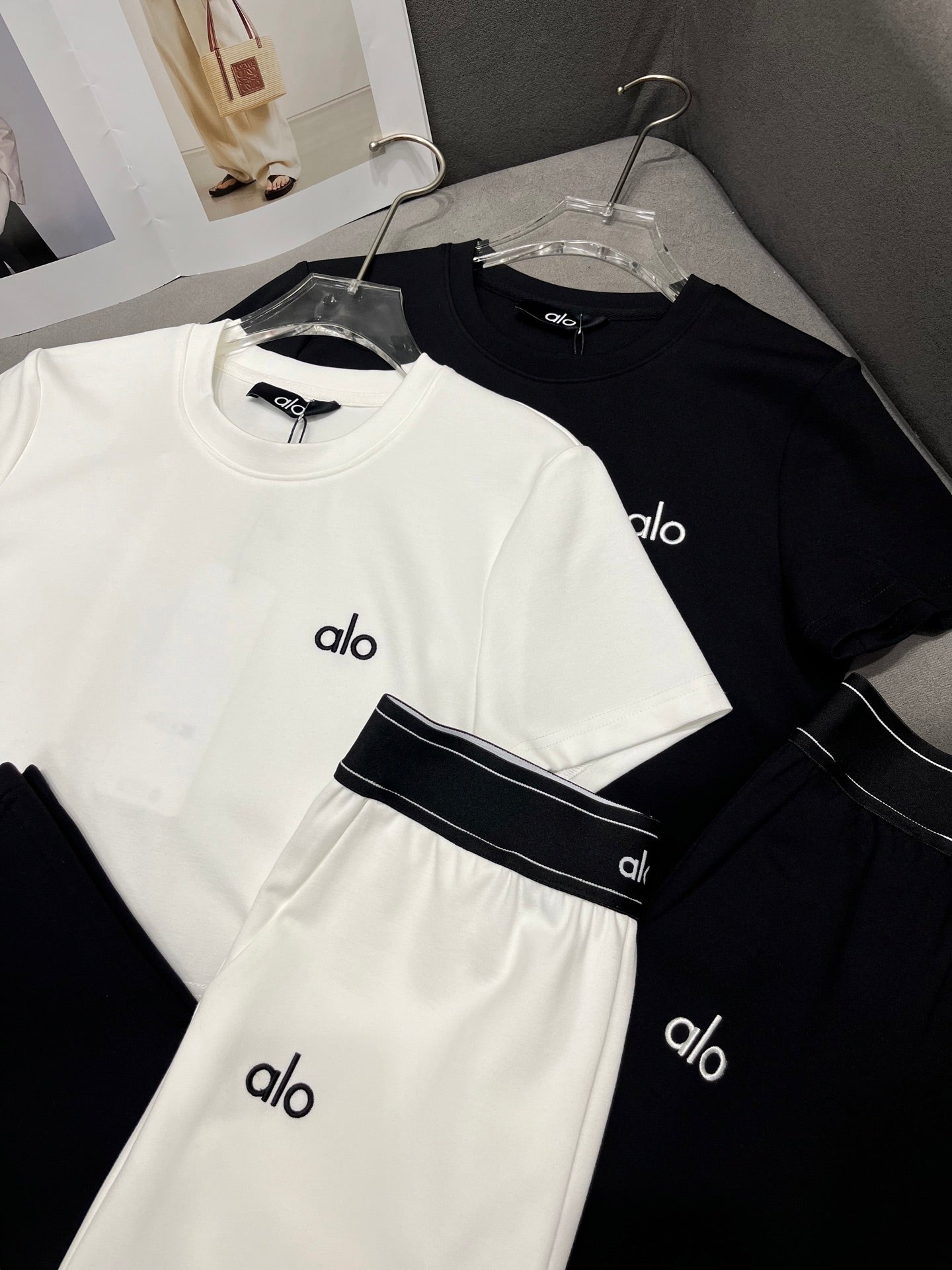 T SHIRT AND WIDE LEG PANTS SET 4 WAY STRETCH FABRIC 266707