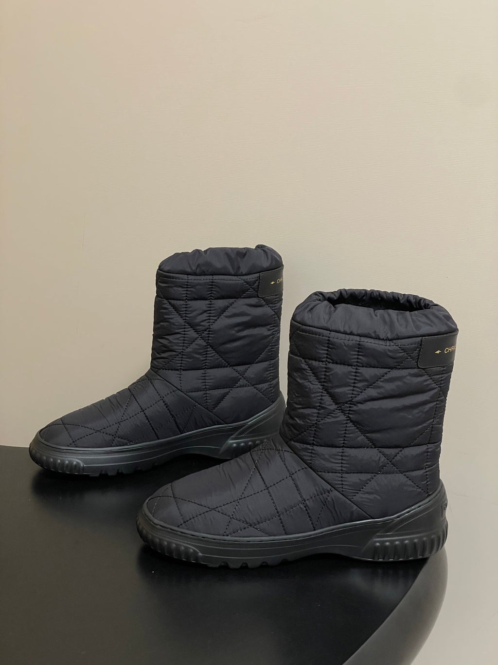 DIOR 25S FROST LOW ANKLE BOOTS IN BLACK FABRIC