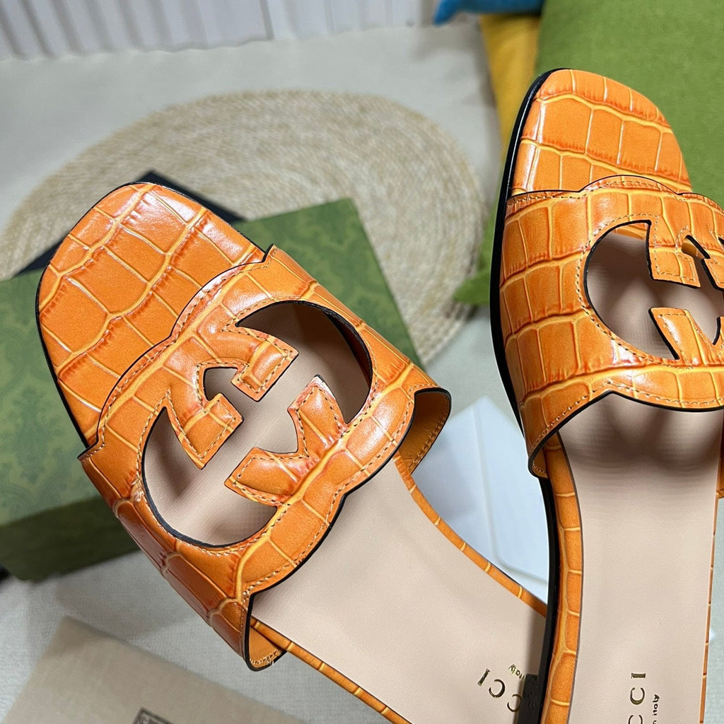 GG Cut Out Slide Sandals Gingerbread Brown