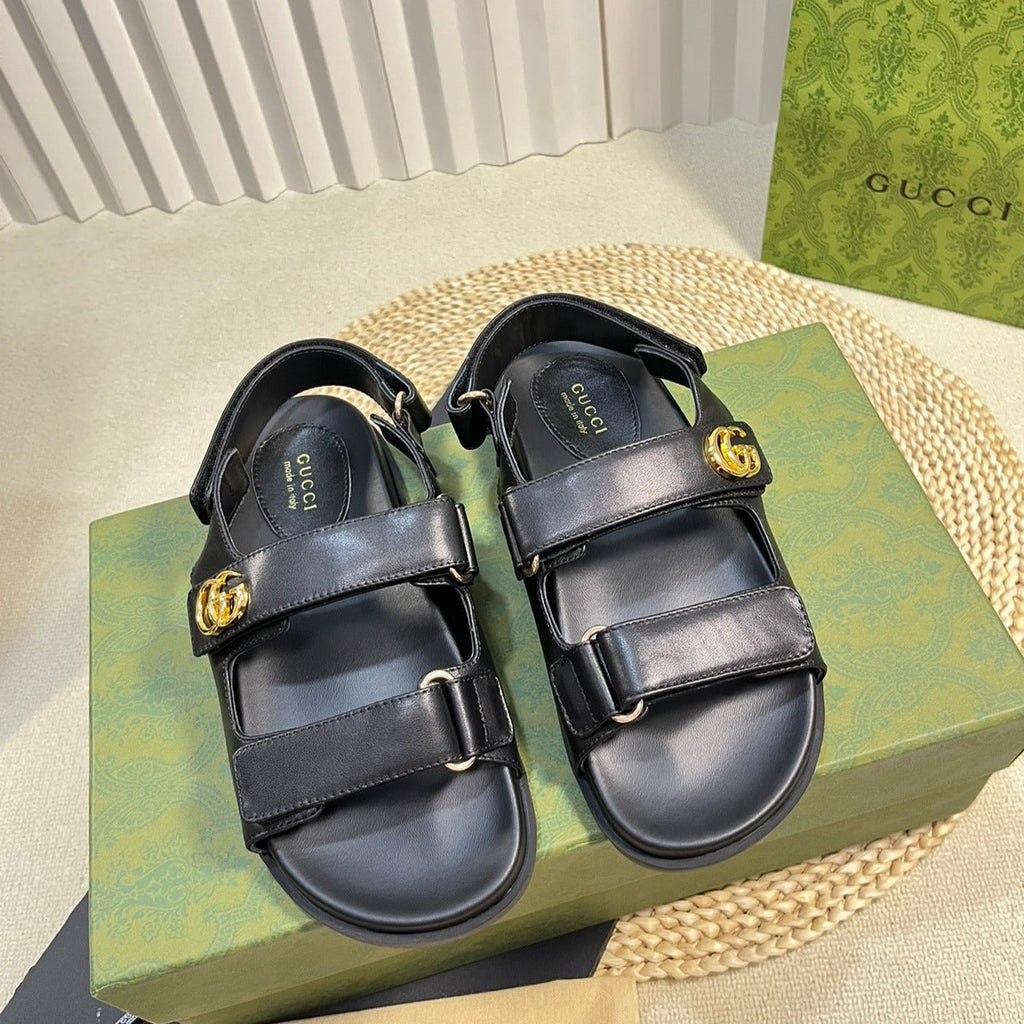 GG  Sandal With Double G Black