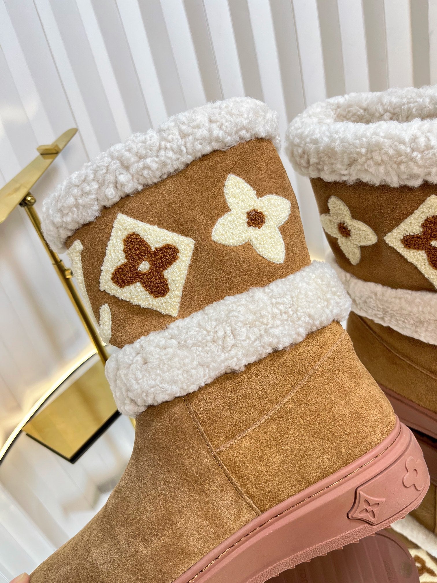 SNOWDROP FLAT ANKLE BOOTS IN CIDER BROWN SUEDE