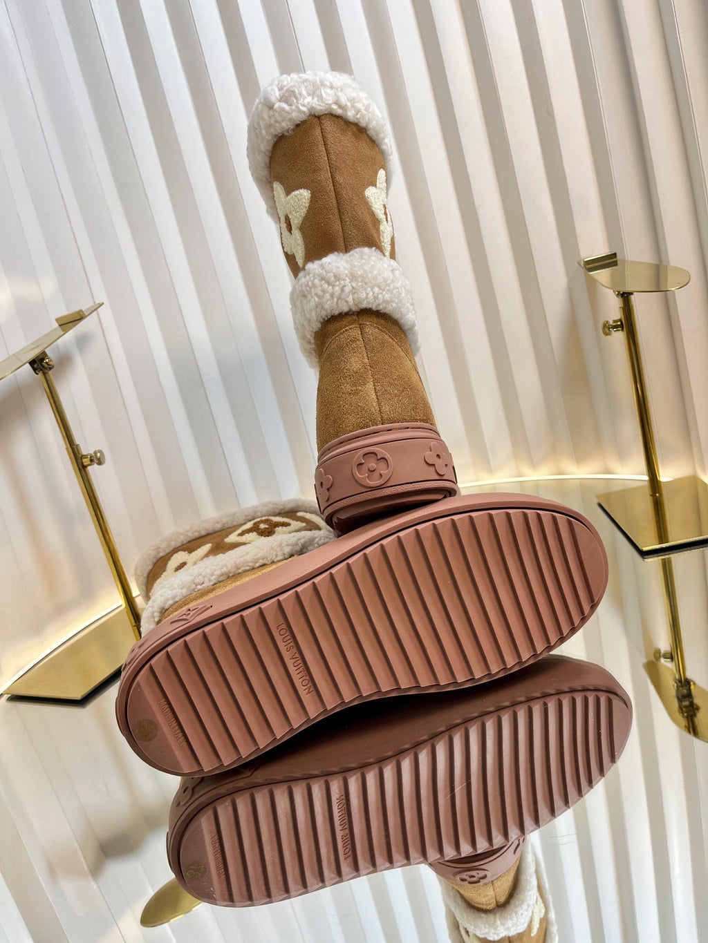 SNOWDROP FLAT ANKLE BOOTS IN CIDER BROWN SUEDE