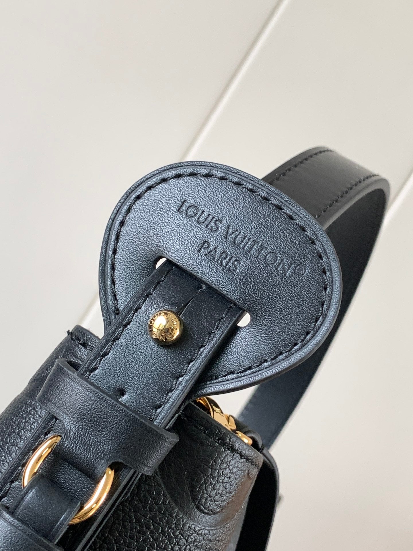 ALL IN BB BAG 18 IN BLACK EMBOSSED COWHIDE